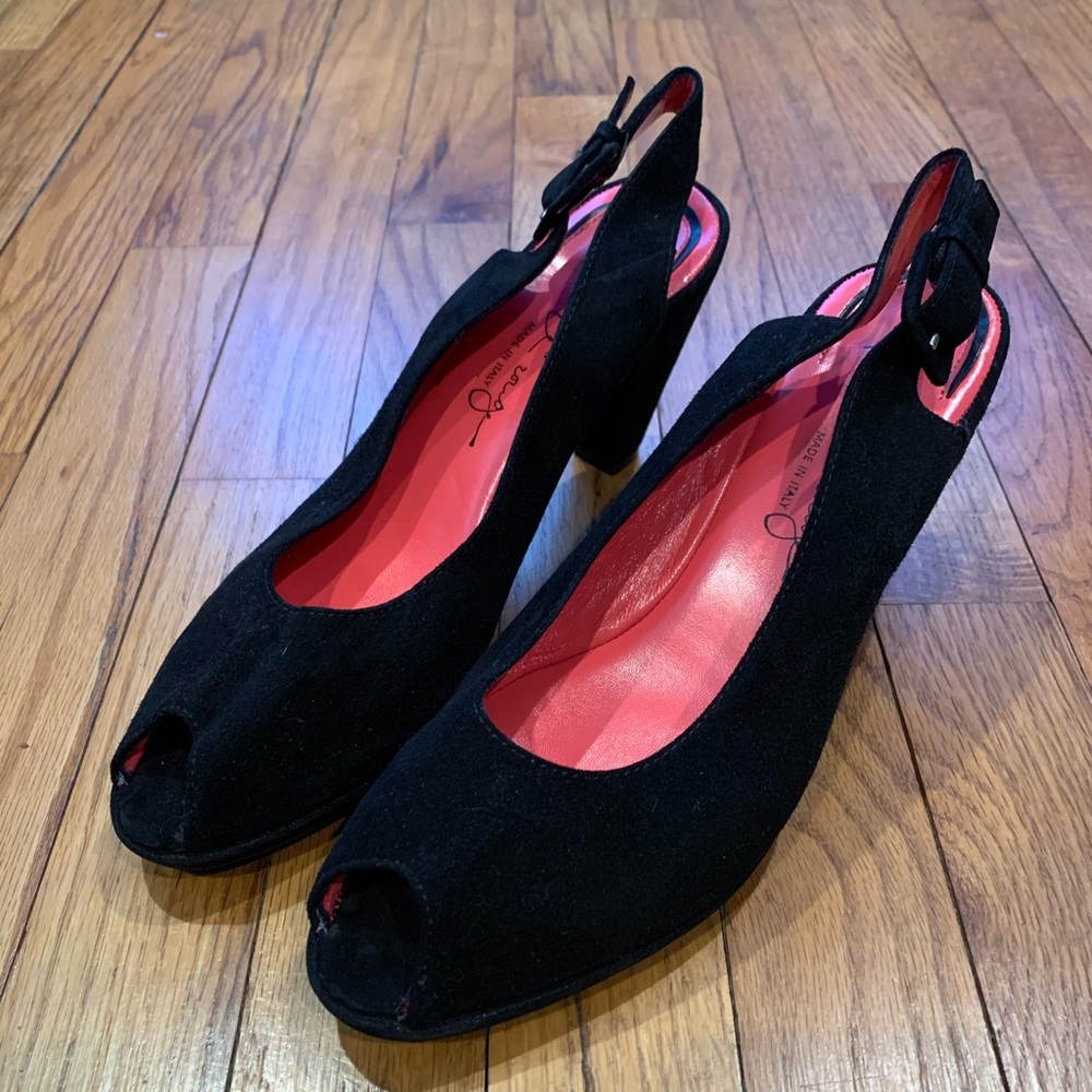 Pas de rouge sling backs